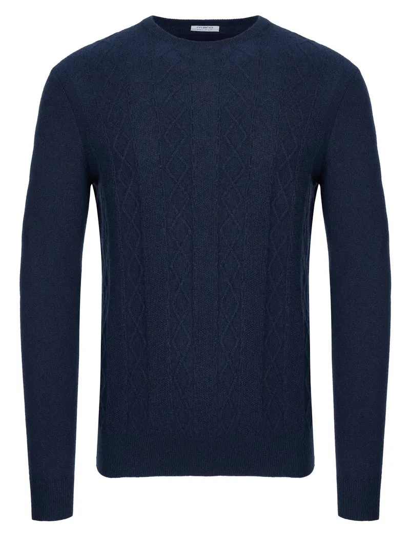Malo Optimum Kaschmir Pullover navy