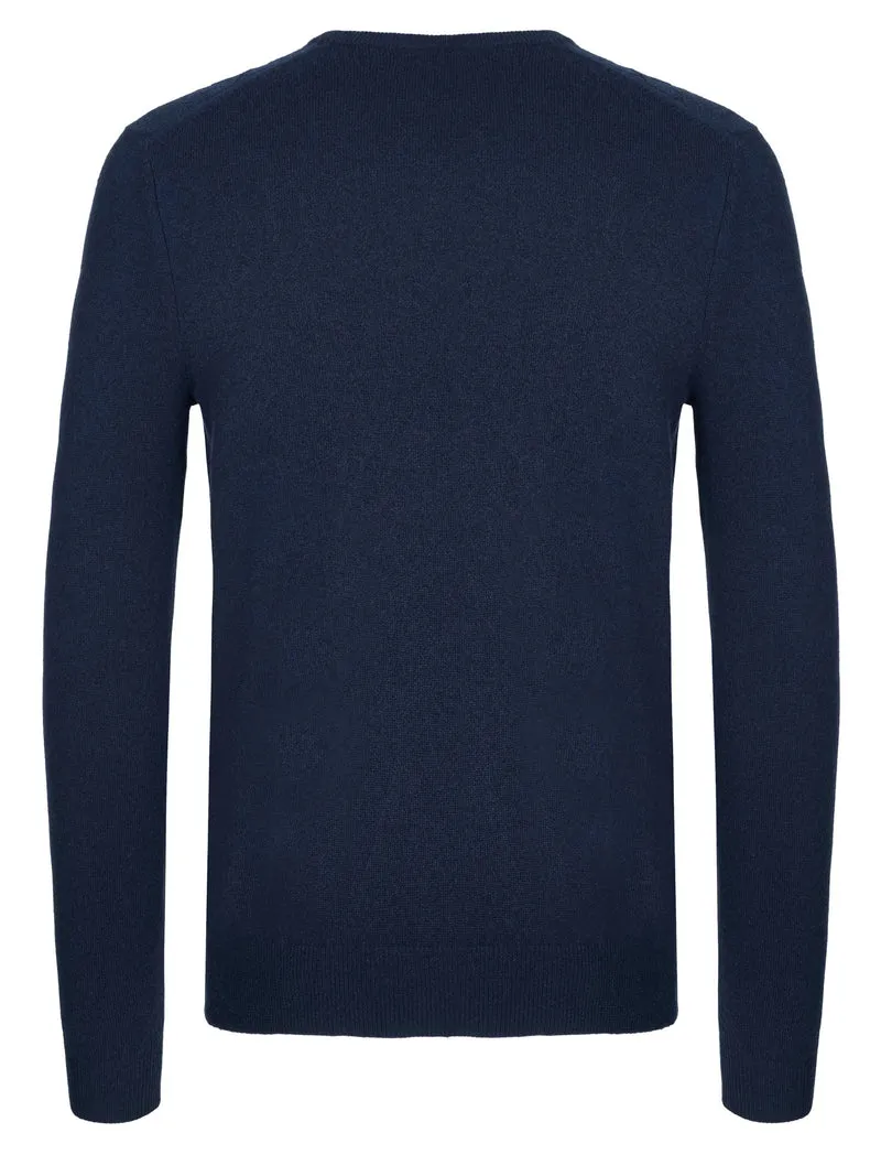 Malo Optimum Kaschmir Pullover navy