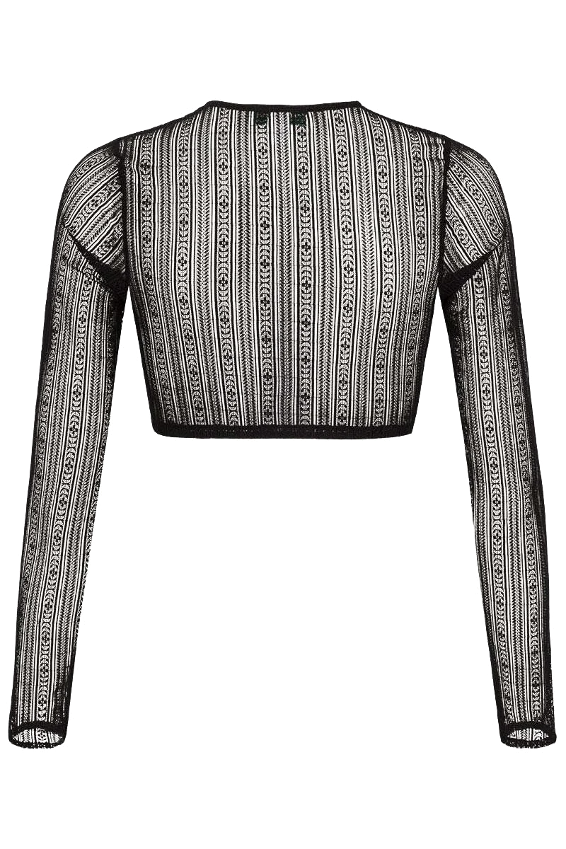Dirndlbluse mit Tropfenausschnitt langarm