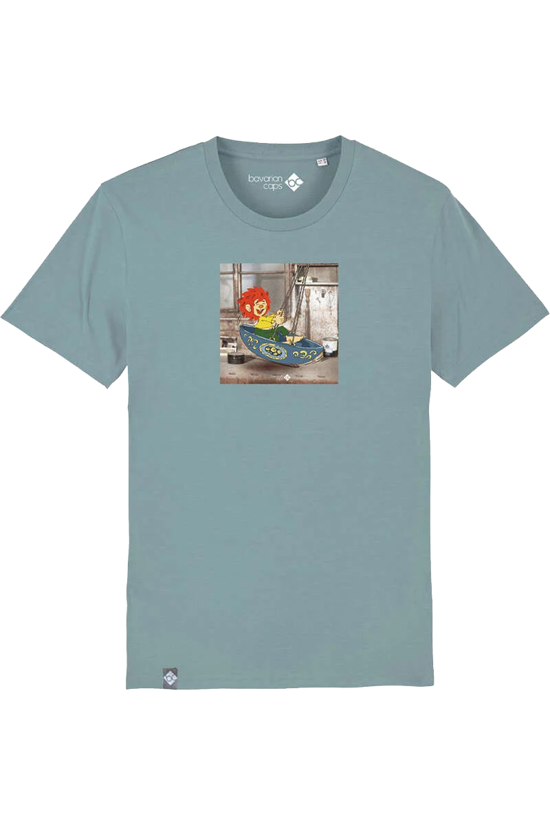 Herren T-Shirt 'Pumuckl schaukelt'