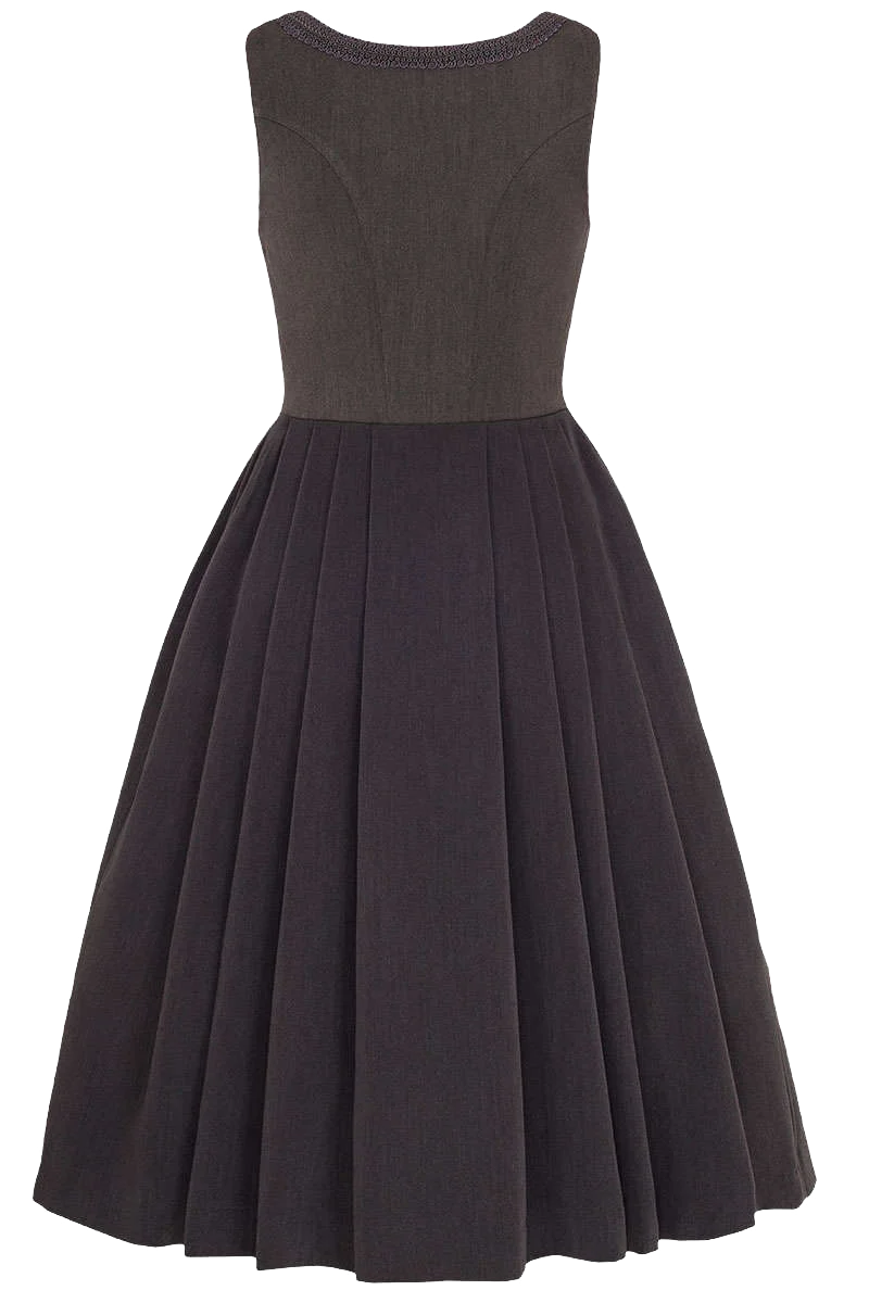 Dirndl Midi ohne Schürze - anthrazit
