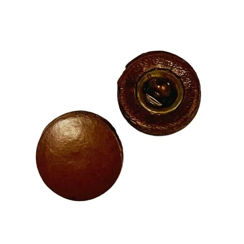 Lederknopf Flach Braun – Lederknopf LE-7