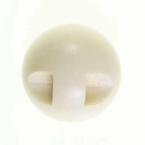 Kugelknopf mit flacher Öse Creme/Natur – Kunststoffknopf KN-100