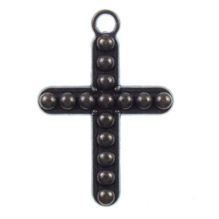 Kreuz Anhänger Altgold – Metallanhänger AN-21