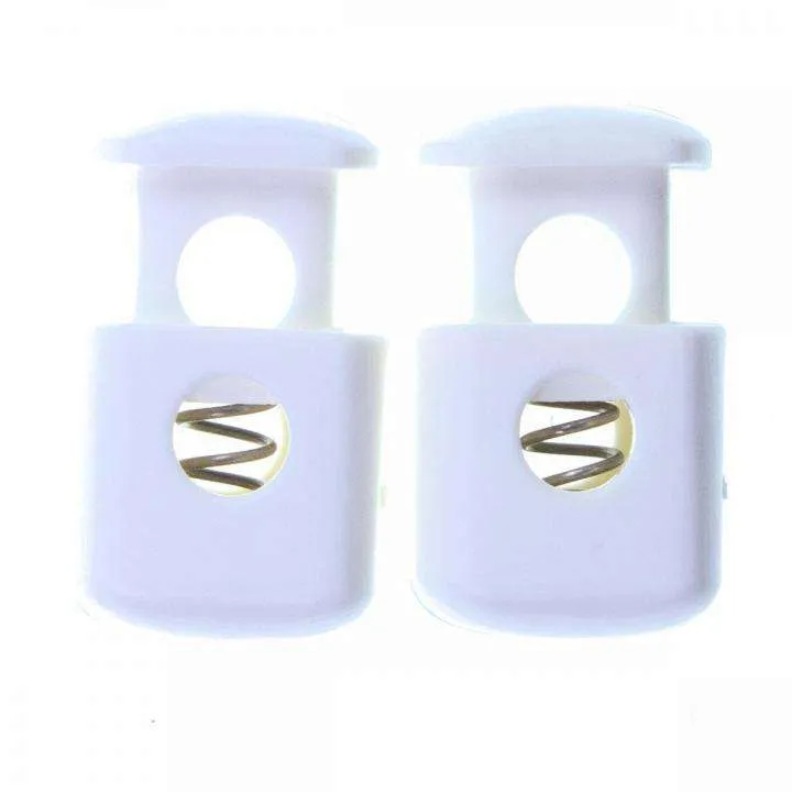 Kordelstopper Weiß 40x22 mm – Kunststoff KOST-1