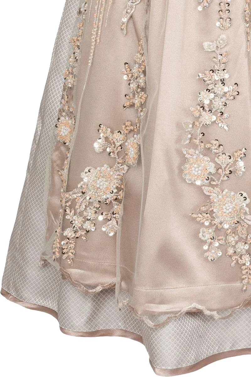 Midi-Dirndl mit Spitzenschürze