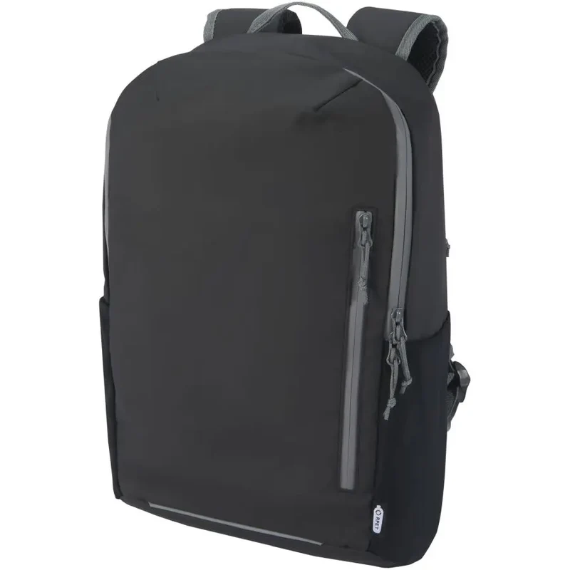 Aqua Wasserabweisender 15 Laptop-Rucksack aus GRS Recyclingmaterial 21L – Schwarz, Nachhaltig und Schützend
