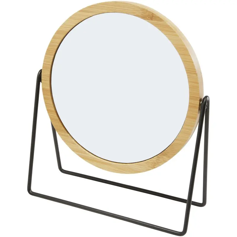 Hyrra Bambus-Freistehender Spiegel, Naturfarbe, Elegantes Design, Robust
