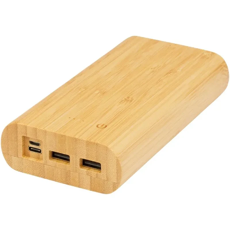 Öko-freundliche Tulda Bambus Powerbank, 20.000 mAh - Natürlich nachhaltig