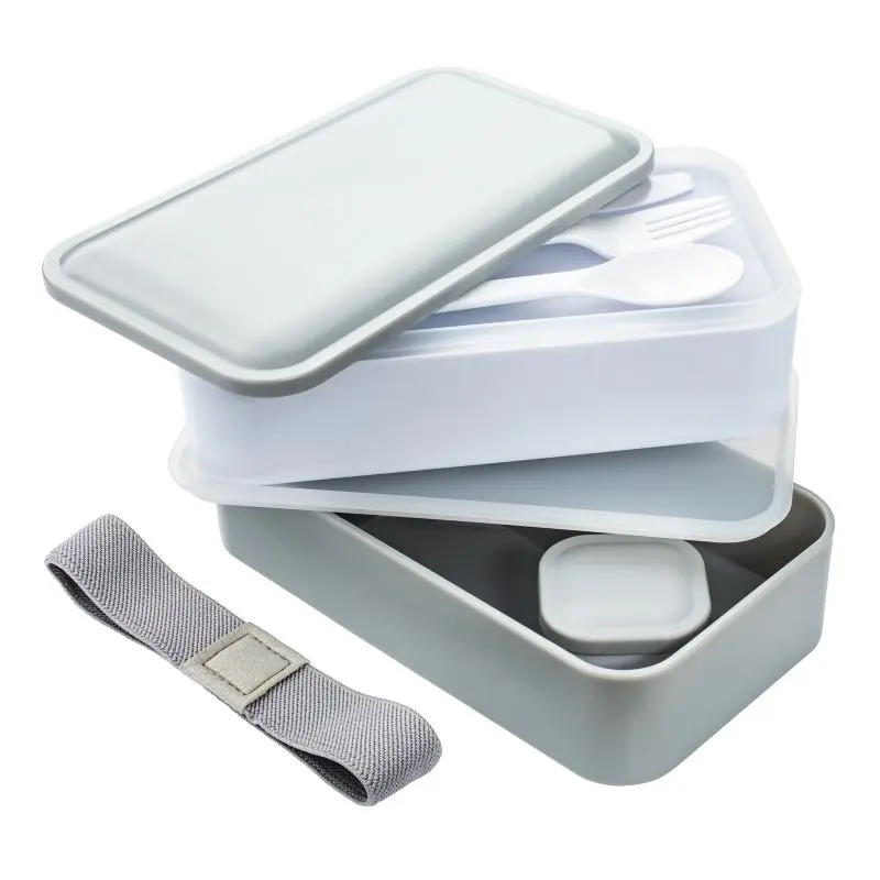 RE98-CORRIENTES Lunch Set in White-Grey - Stylish, Comprehensive, Durable Meal Kit