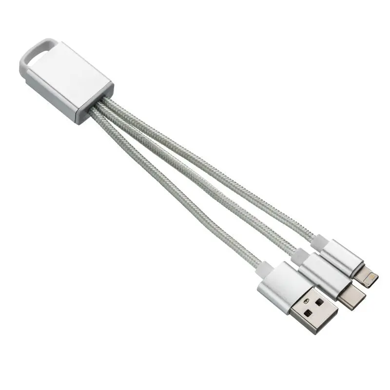 REEVES-MONTIJA 3-in-1 Ladekabel - Vielseitig, Elegant Silber