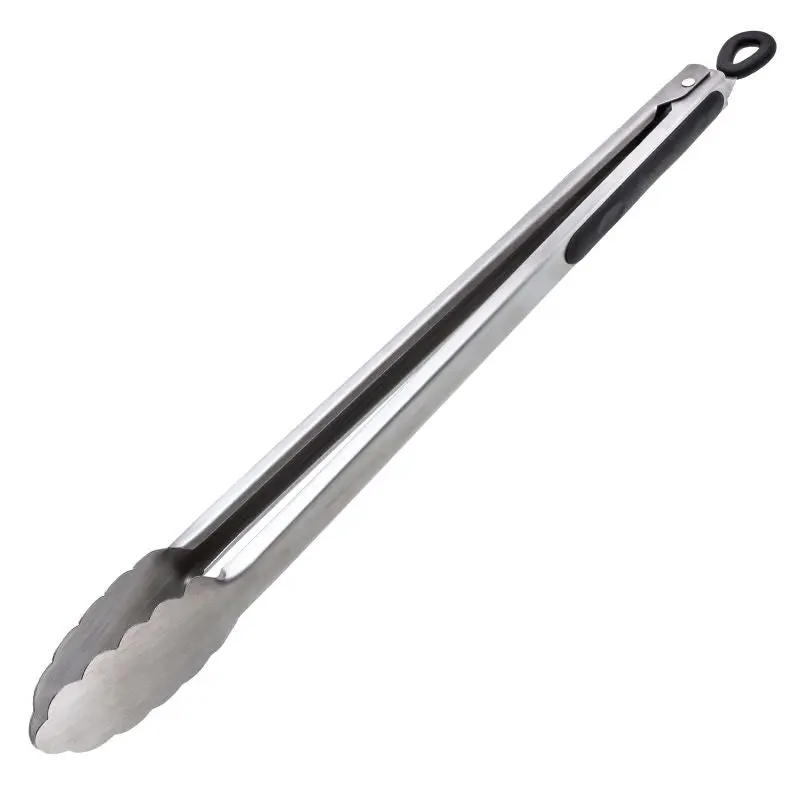 Silberne Grillzange RE98-ALTEMERA, Edelstahl BBQ-Zange, robustes Grillwerkzeug