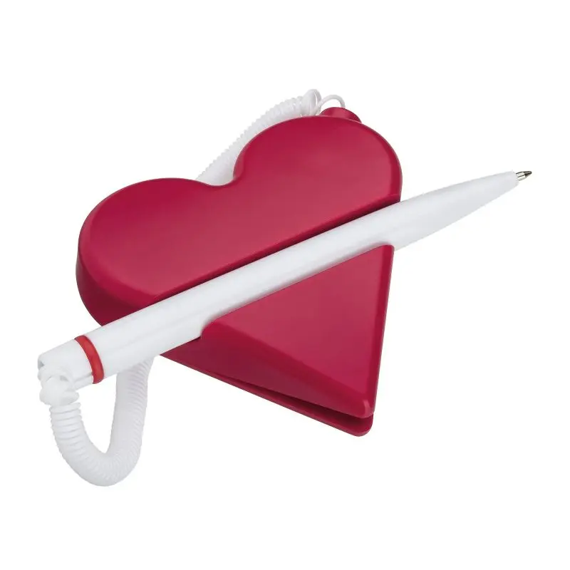 CLIC CLAC-SALERNO Notizzettelhalter mit Kugelschreiber - Rot, Praktisch & Elegant