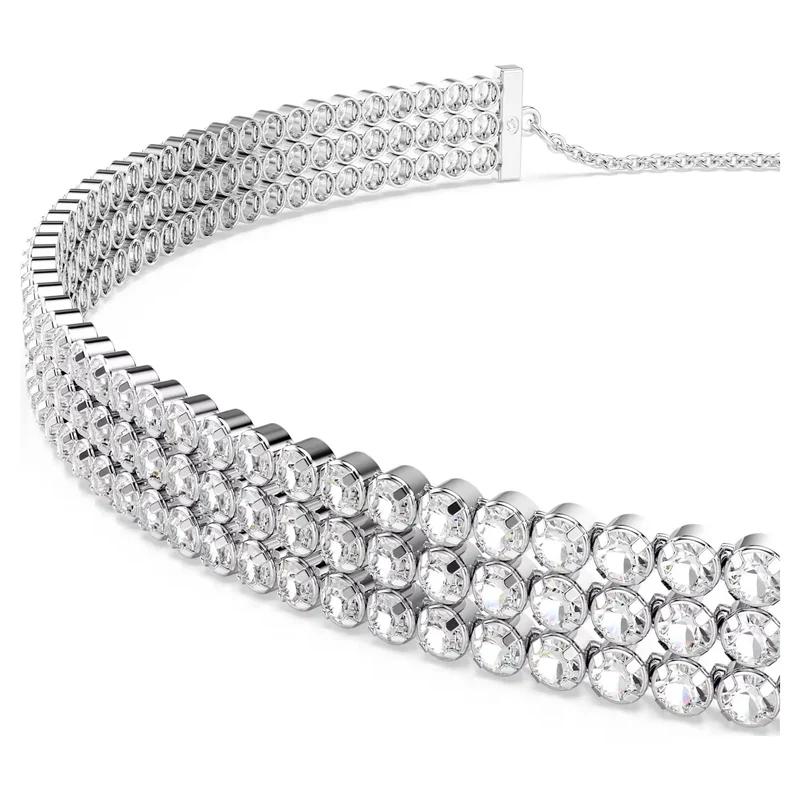 Swarovski Halskette Damen Matrix Tennis Choker Weiß rhodiniert 5685755