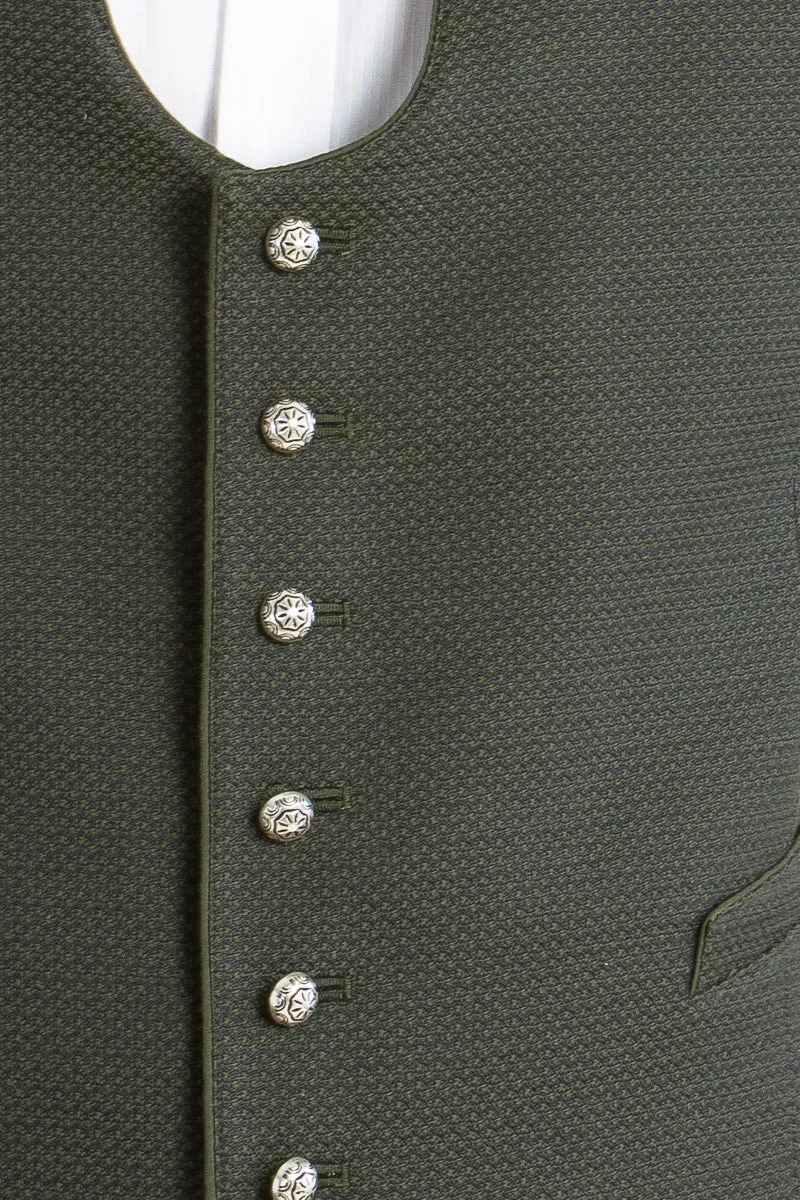 Heimatglück Miesbacher Trachtenweste Maximilian Olive