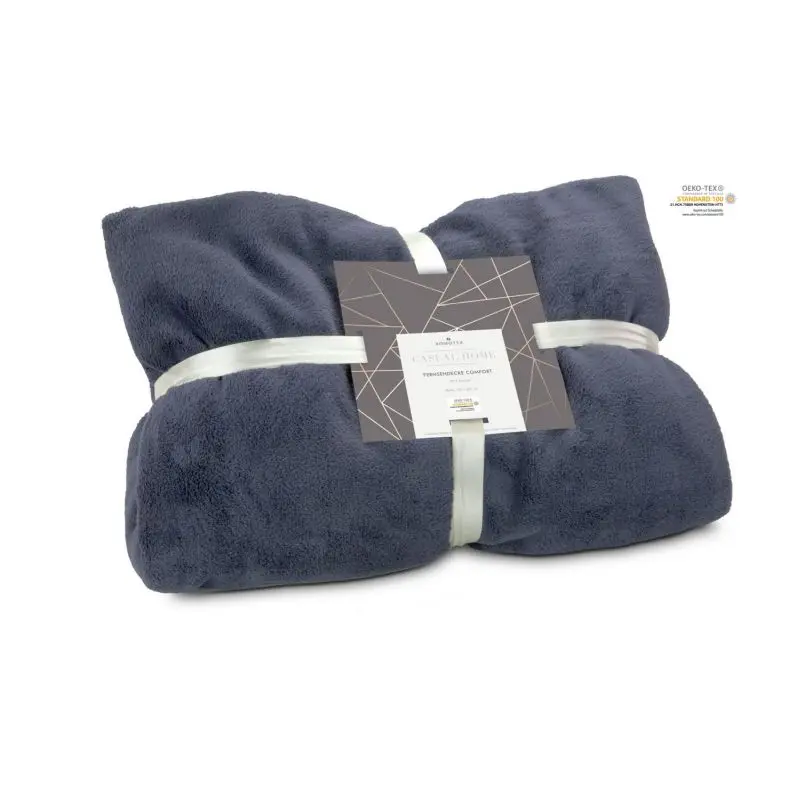 TV-Schmusedecke Comfort - Schieferblaue Wohndecke, 150x200 cm, 230 g/m² - gemütlich