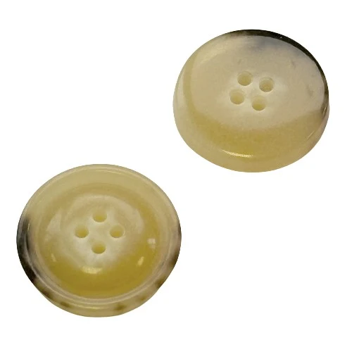 Hornimitatknopf Beige 4-Loch-Knopf – Mantel- und Jackenknopf HI-2