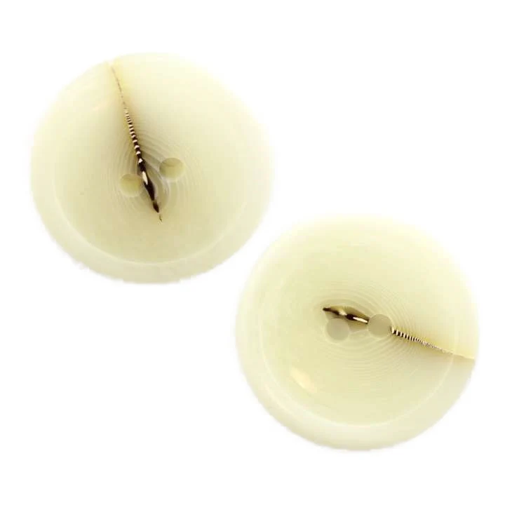 Hornimitatknopf Creme-Natur 2-Loch-Knopf – Blazer- und Sakkoknopf HI-20