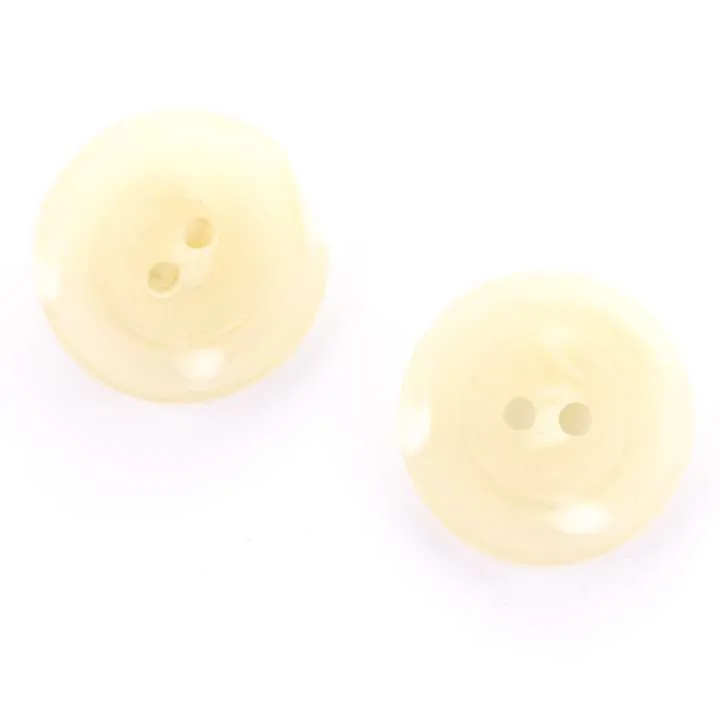 Hornimitatknopf Creme-Natur 2-Loch-Knopf – Blazer- und Sakkoknopf HI-23