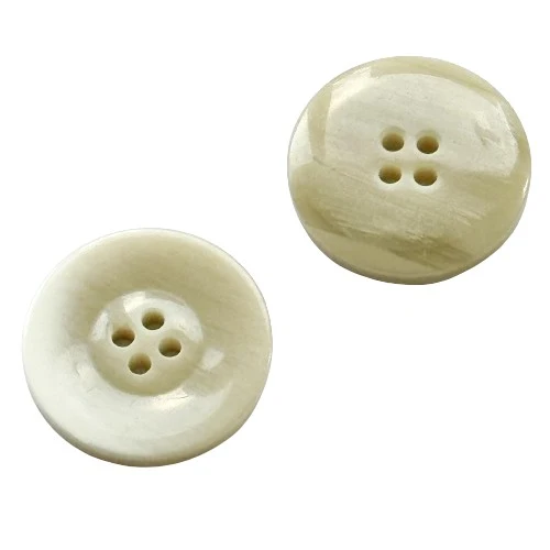 Hornimitatknopf Beige 4-Loch-Knopf – Mantel- und Jackenknopf HI-3