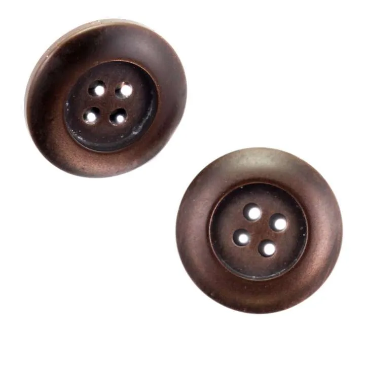 Hornimitatknopf Braun 4-Loch-Knopf – Hosenknopf HI-41