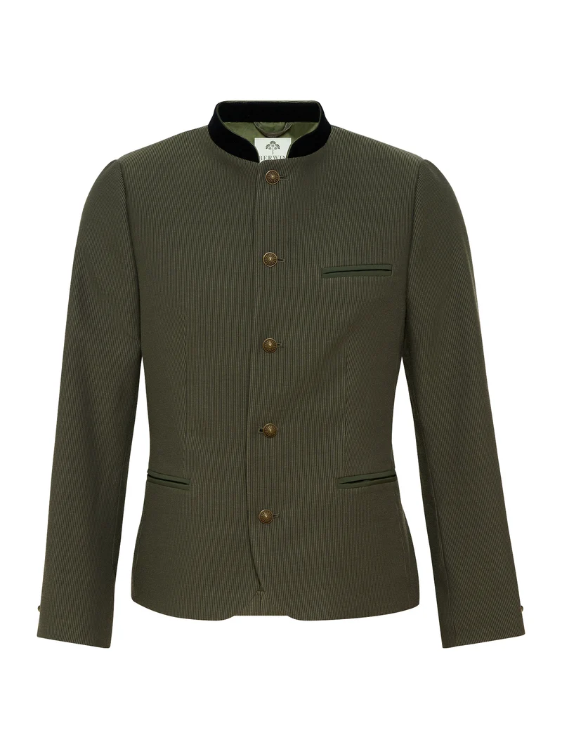 Edle Herren-Stehkragenjacke aus Streifenjacquard