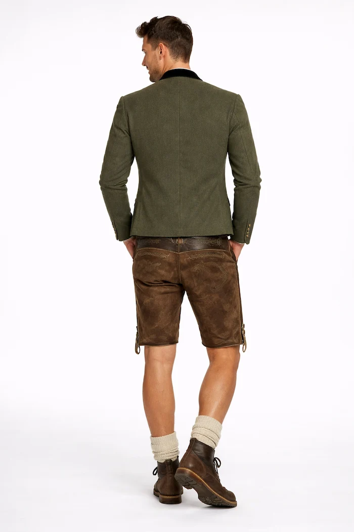 Edle Herren-Stehkragenjacke aus Streifenjacquard