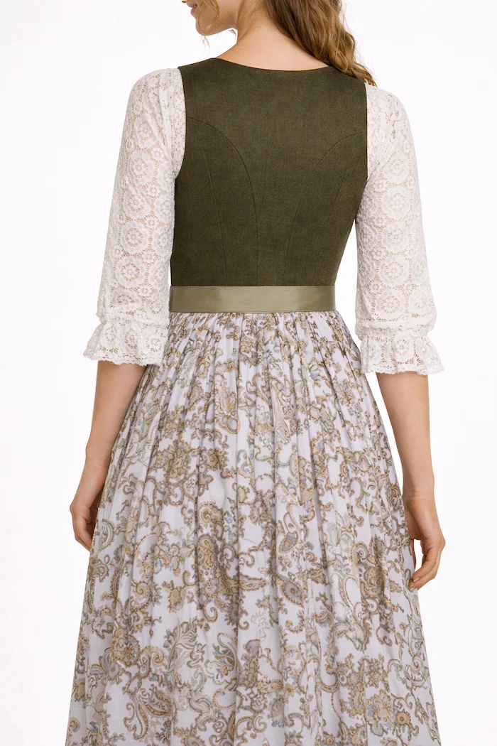 Spitzen-Dirndlbluse mit weitem Arm