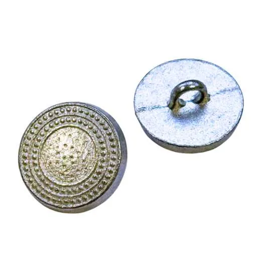 Trachtenknopf Zierrand Nickel – Ösenknopf – TK-48