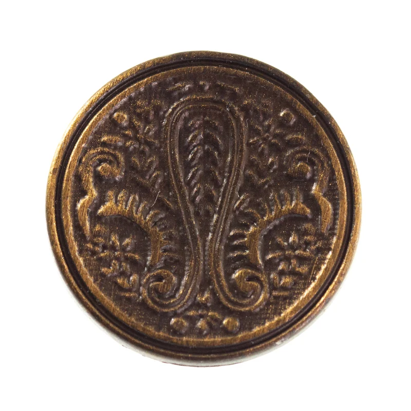 Trachtenknopf Ornament Messing – Ösenknopf – TK-3M
