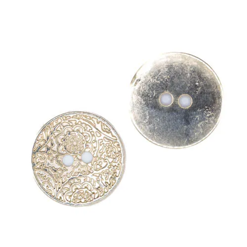 Trachtenknopf Ornament Icegold – 2-Loch Knopf – TK-146