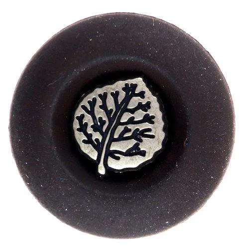Trachtenknopf Blattmotiv Braun – Kunststoffknopf TK-161