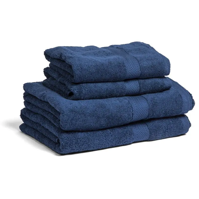 Lord Nelson Fairtrade Handtuch 70x130cm 3er Set - dunkelblau, weich und nachhaltig