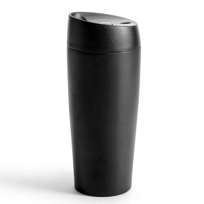 Sagaform Loke Reisebecher Groß 400 ml – isolierter Thermobecher in Schwarz für unterwegs