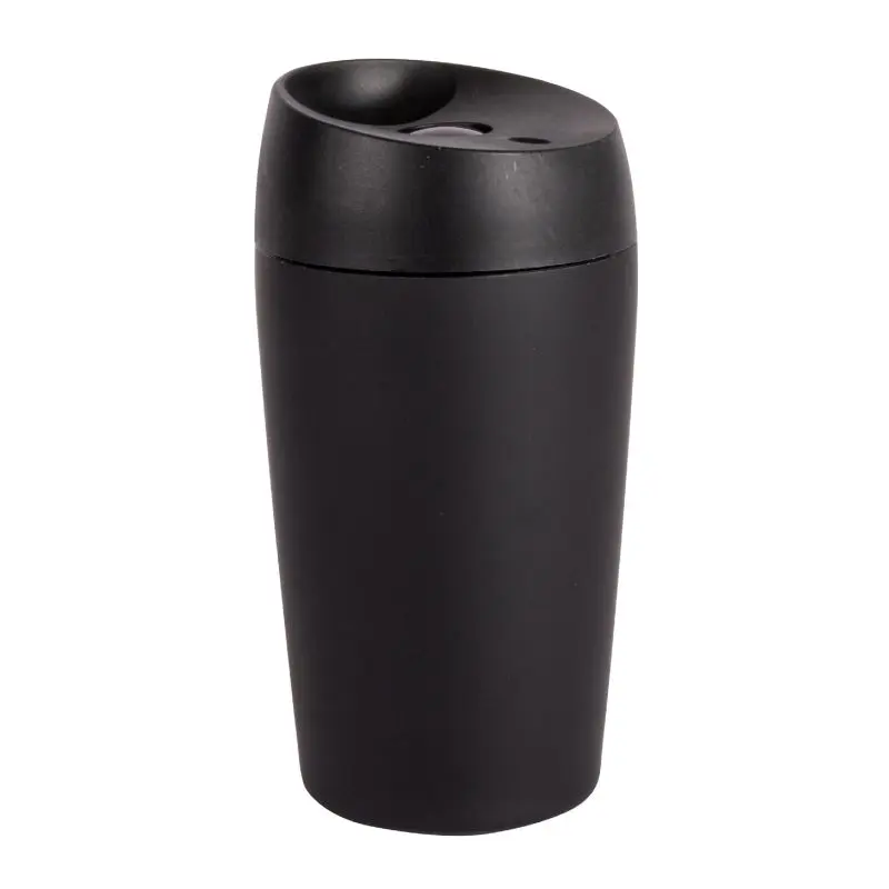 Sagaform Loke Reisebecher gummierte Oberfläche 240 ml – schwarzer, isolierter Thermobecher
