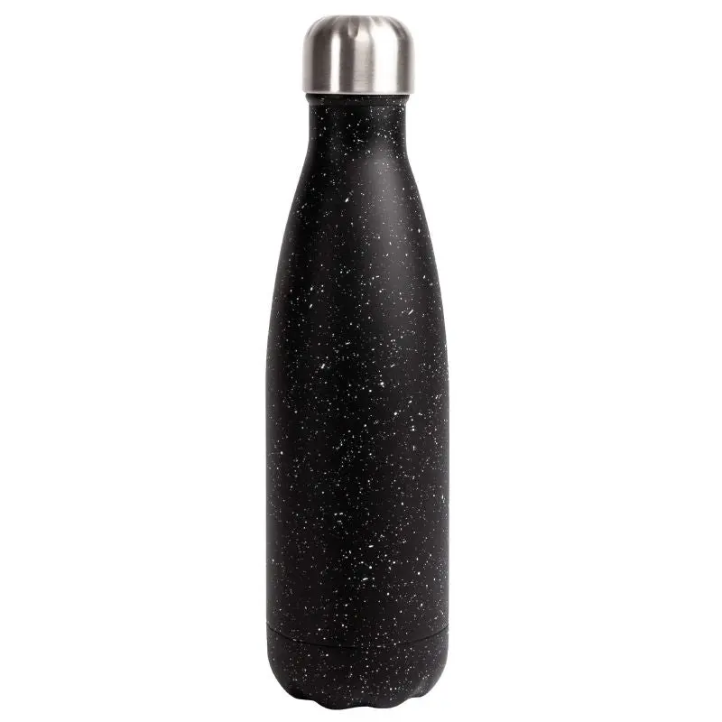 Schwarz-Weiß Splash Sagaform Nils 500ml Stahlflasche, stilvoll