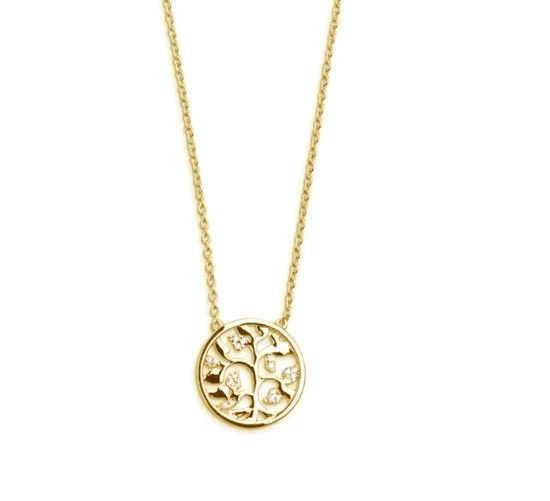 XENOX Kette Damen "Lebensbaum" Silber vergoldet