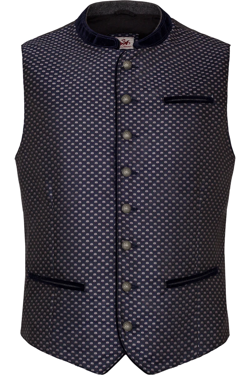 Herren Trachtenweste mit Samt-Details