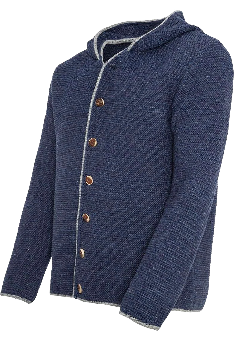 Herren Trachtenstrickjacke mit Kapuze