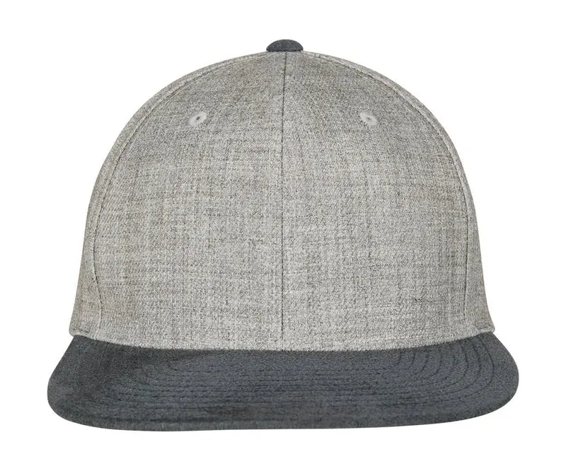 Melange Velours Snapback Mütze
