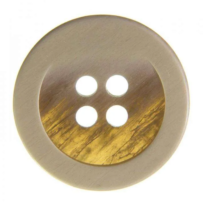 Hornimitatknopf Braun 4-Loch-Knopf – Hosenknopf KBR-227