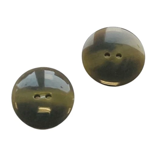 Hornimitatknopf Braun 2-Loch-Knopf – Mantelknopf KBR-54