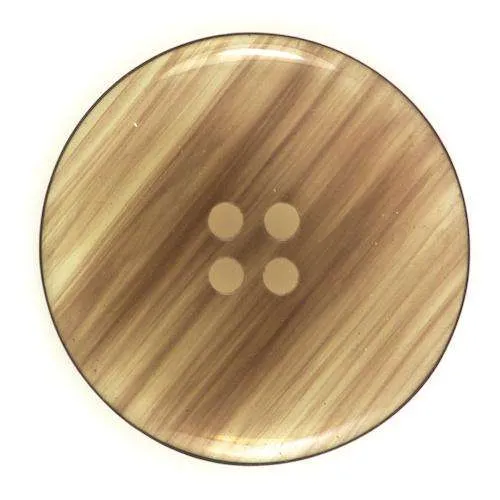 Hornimitatknopf Braun-Transparent 4-Loch-Knopf – Mantelknopf KBR-78