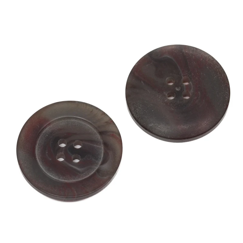 Hornimitatknopf Braun 4-Loch-Knopf – Mantelknopf KBR-81