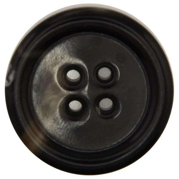 Hornimitatknopf Braun 4-Loch-Knopf – Mantel- und Jackenknopf -213D