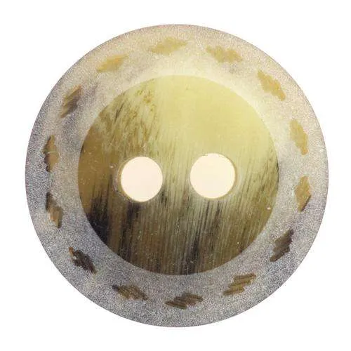Hornimitatknopf Creme-Natur 2-Loch-Knopf – Blazer- und Sakkoknopf -27H-BG