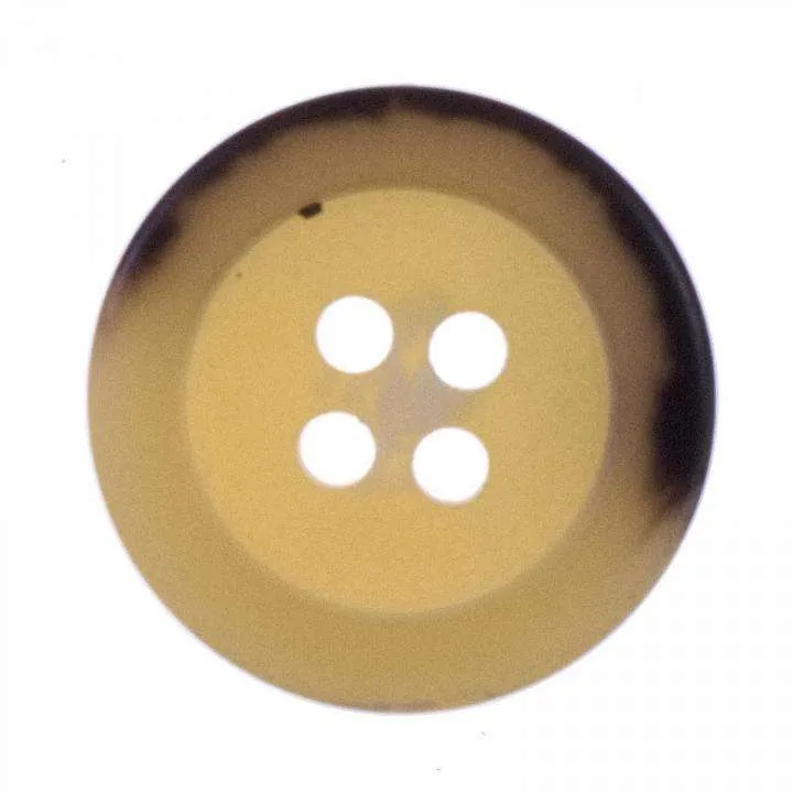 Hornimitatknopf Beige 4-Loch-Knopf – Blazer- und Sakkoknopf KM-11