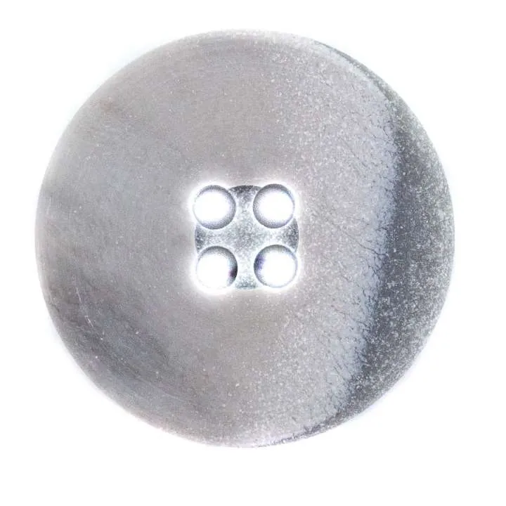Hornimitatknopf Grau 4-Loch-Knopf – Blazer- und Sakkoknopf KM-49