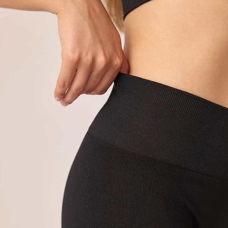 Radlerhose Seamless Damen | Schwarz