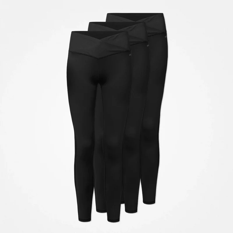High Waist Leggings V Cross | Schwarz